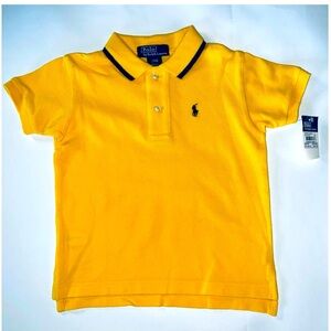 Ralph Lauren boys 24 mo yellow/navy polo shirt - NWT